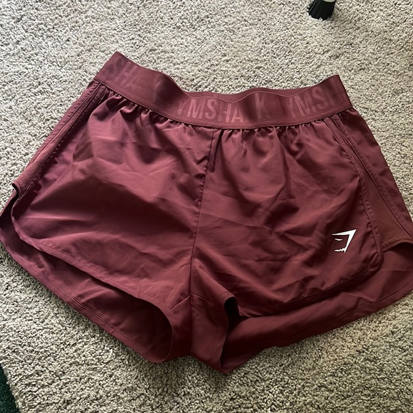 Gymshark Pants - Gymshark Maroon Women's Athletic Shorts